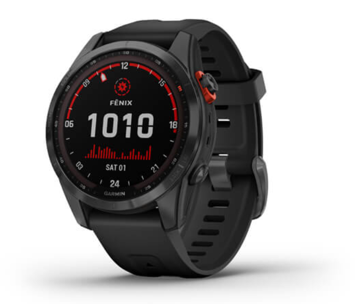 Garmin 010-02539-13 Fenix 7S Solar Slate Grey with Black Band - Zoom Image 1