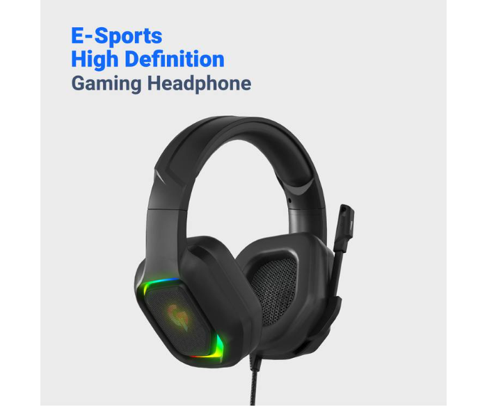 Porodo PDX411-BK Wired Gaming Headset - Black - Zoom Image 2