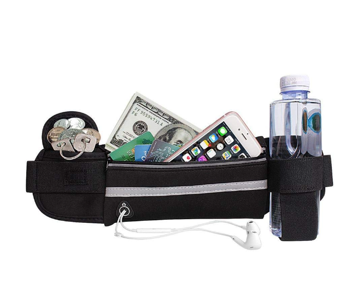 Running Belt with Extender Fanny Pack Pouch Bag - Black - Zoom Image 2