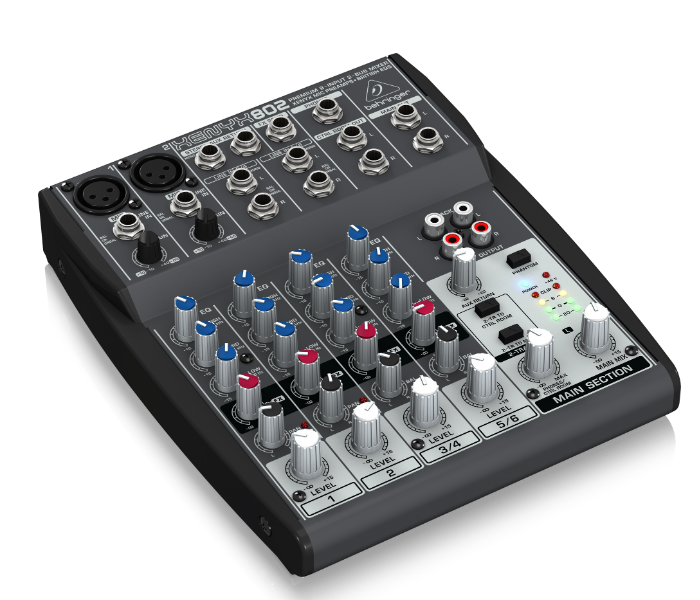 Behringer Xenyx 802 Premium 8-Input 2-Bus Mixer - Black - Zoom Image 2