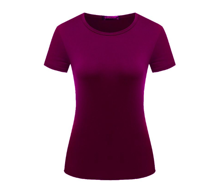 Single Piece Womens Casual Top Round Neck T-Shirt - Zoom Image 5