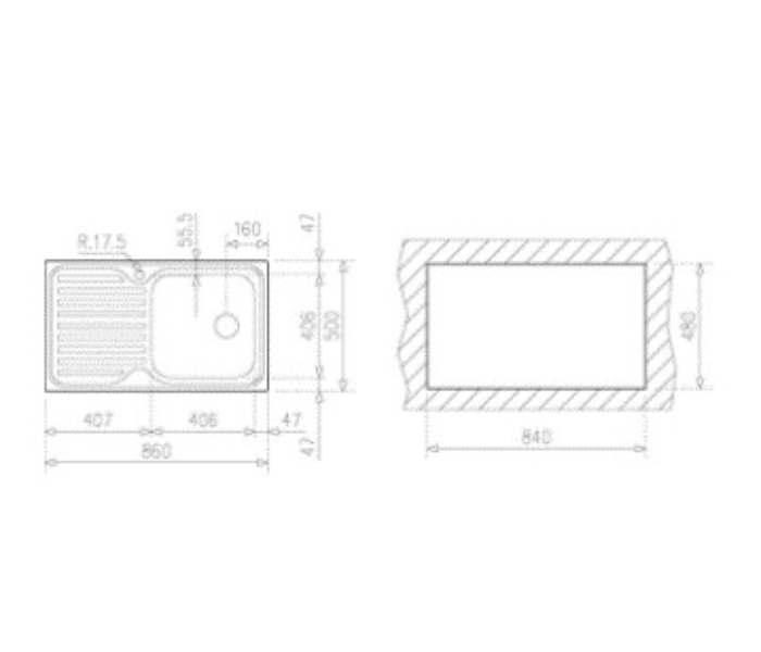 Teka CLASSIC 1B 1D RHD MAX One Bowl and One Drain Kitchen Sink - Stainless Steel - Zoom Image 3