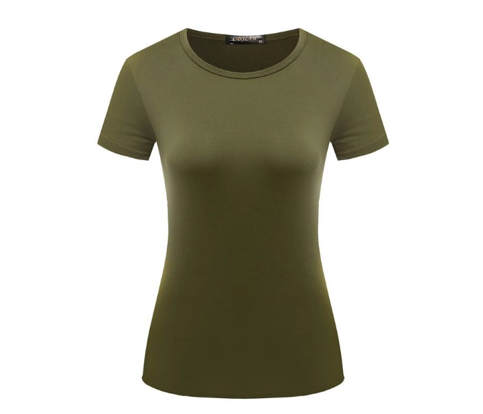 Single Piece Womens Casual Top Round Neck T-Shirt - Zoom Image 3