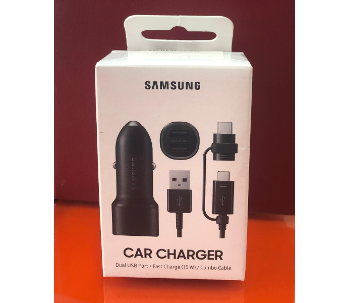 Samsung 15 Watts Dual USB Port Fast Car Charger - Black - Zoom Image 4