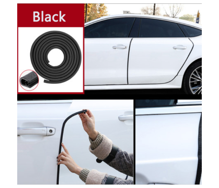 RMN 5Meter Universal Car Door Edge Guard - Black - Zoom Image 1