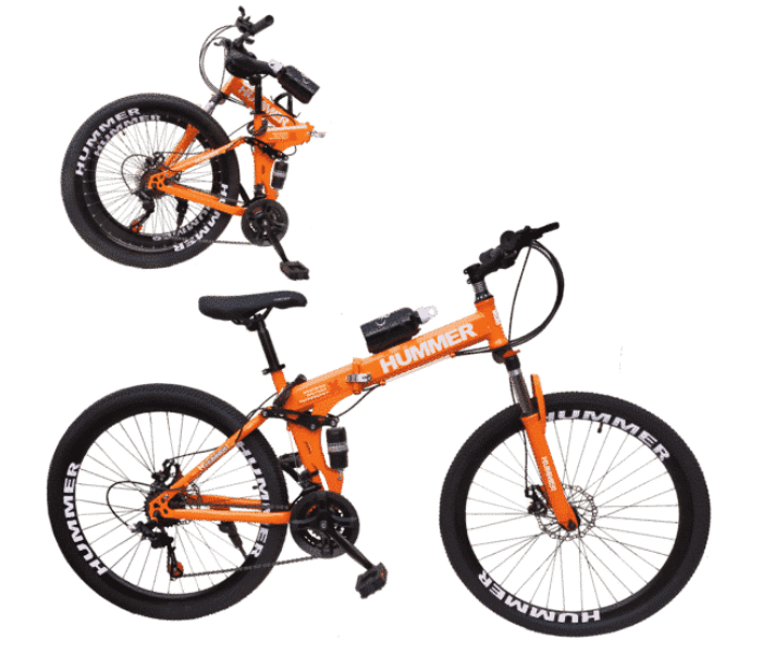 Hummer 26 Inch Better Folding Wire Bicycle - Orange - Zoom Image