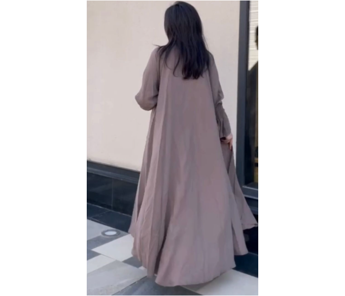 7394 Kayan High Quality Arab Fashion 52 Sized Abaya for Women - Beige  - Zoom Image 4