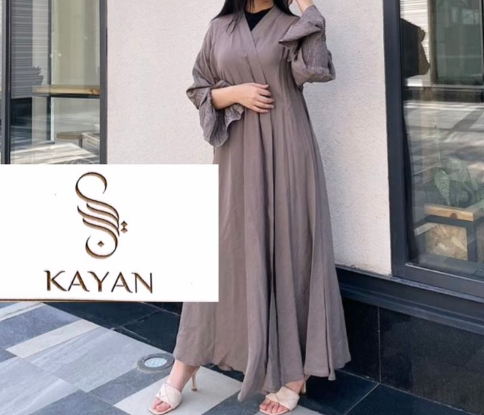 7394 Kayan High Quality Arab Fashion 54 Sized Abaya for Women - Beige  - Zoom Image 3