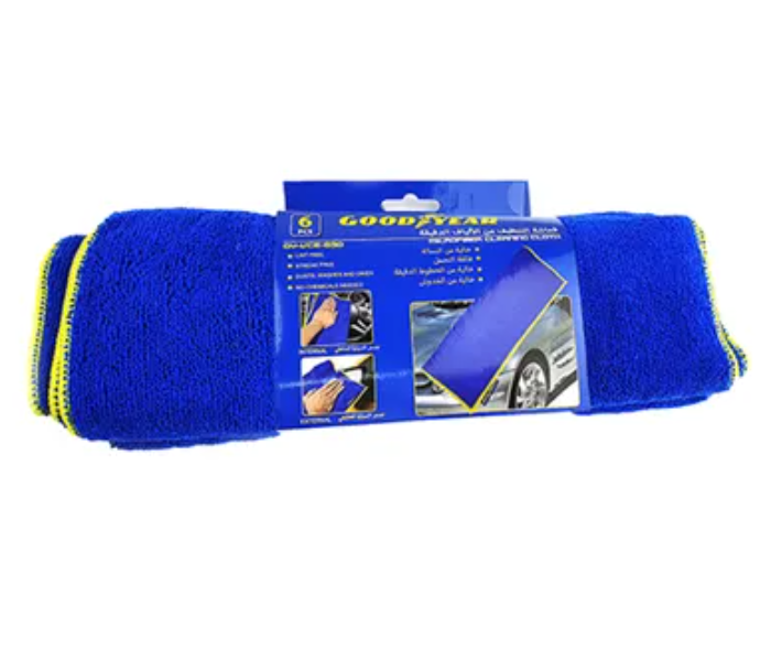 Good Year 6 Piece Car Cleaning Cloth Set - Blue - Zoom Image 4