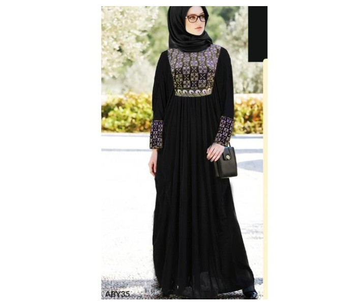 BY02 Casual and Fashionable 56 Sized Abaya for Women - Black - Zoom Image