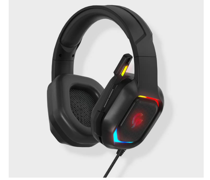 Porodo PDX411-BK Wired Gaming Headset - Black - Zoom Image 1