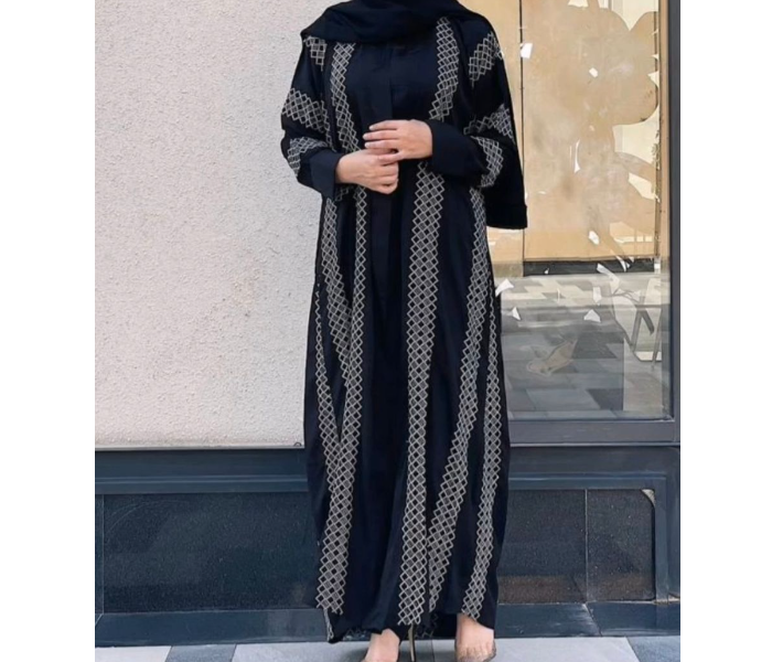 0909 Kayan High Quality Arab Fashion 58 Sized Abaya for Women - Black - Zoom Image 1