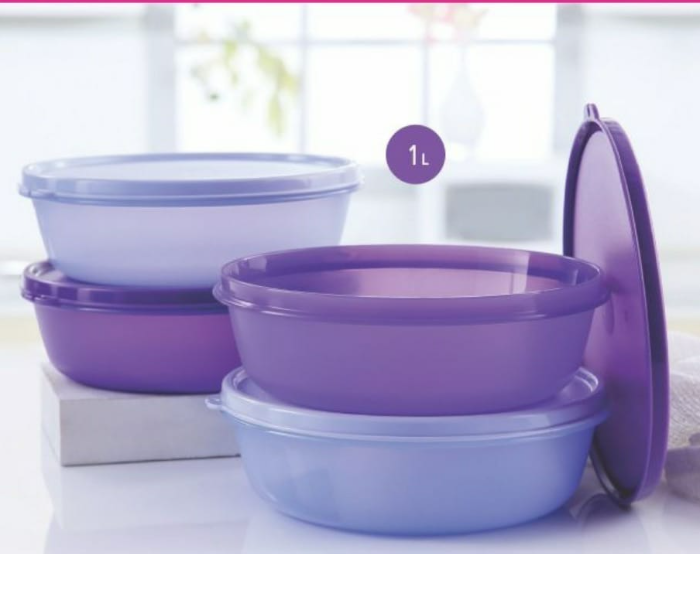 Tupperware 1 Liter One Pc Space Saver Bowl - Purple - Zoom Image