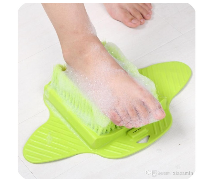 FB546 Bathroom Foot Massage Scrubber Brush with Sucker -Light Green - Zoom Image 2