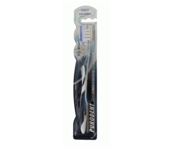 Purodent 51320 Ice Sensitive Medium Tooth Brush - Black and White - Zoom Image