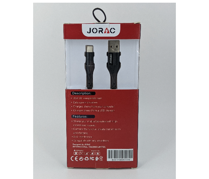 Jorac RA-59 Type C Fast and Quick USB Cable - Black - Zoom Image 2