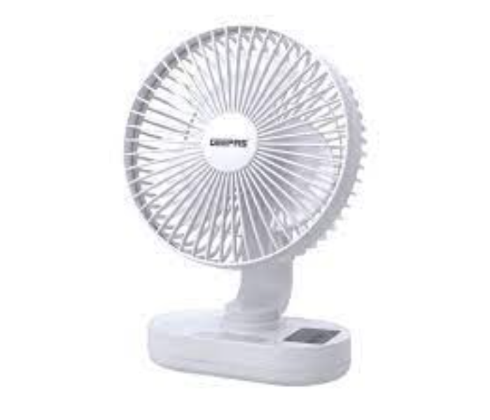 Geepas GF21157 8 Inch Rechargeable Fan - White - Zoom Image