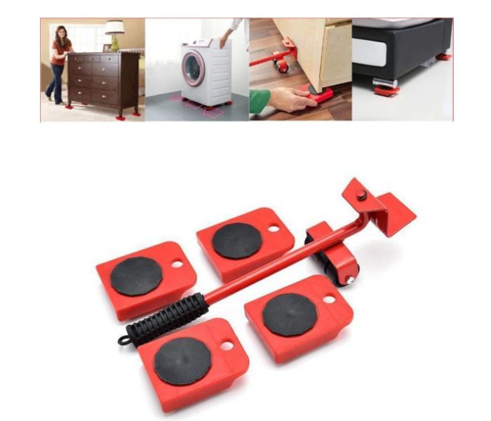 559-3 5 Pieces Furniture Mover Tool Set - Red - Zoom Image