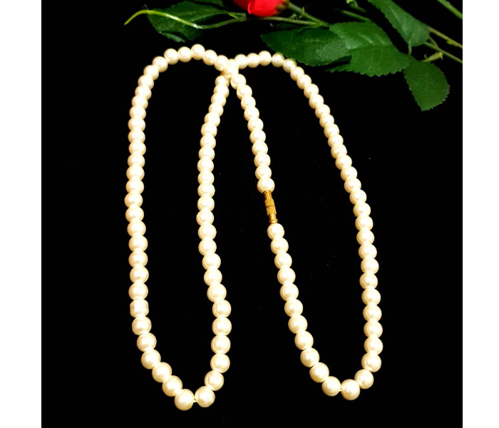 Strabella NC5007 Beautiful Dingle Layer Beaded Neckalce for Women - White - Zoom Image