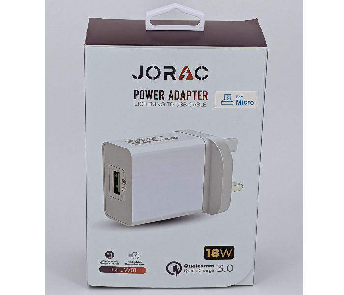 Jorac UW81 18 Watts Micro Power Adaptor - White - Zoom Image 1