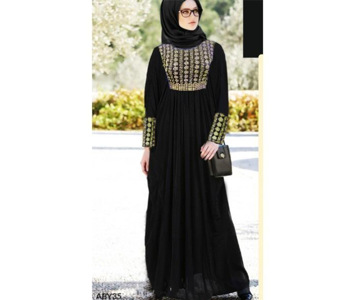 BY01 Casual and Fashionable 60 Sized Abaya for Women - Black - Zoom Image