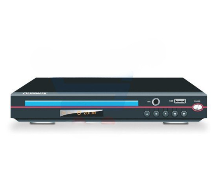 Olsenmark OMDVD1047 2 Channel Audio Output DVD Player With Mic Port and USB Function - Black - Zoom Image