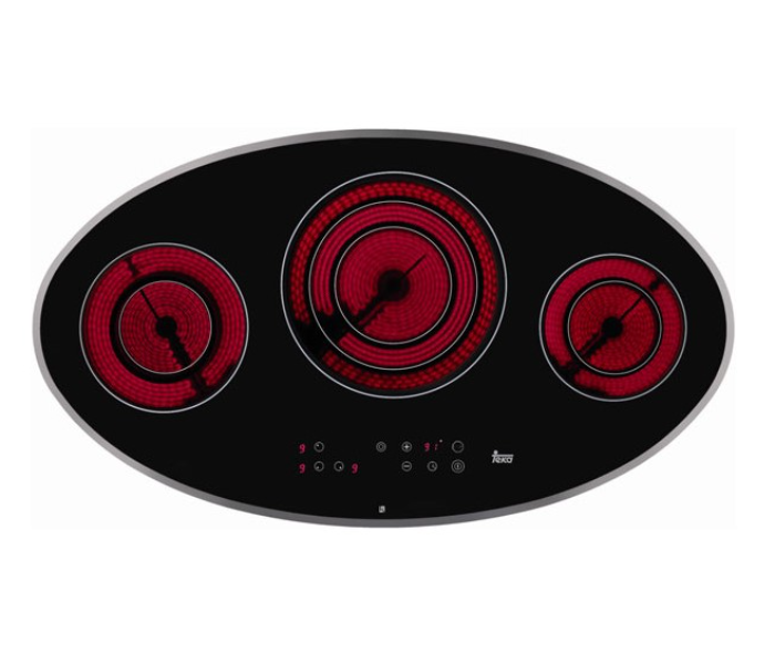 TEKA TR 95 DX 95cm 6500Watts Built in Vitroceramic Hob with Touch Control Panel - Black and Red - Zoom Image 1