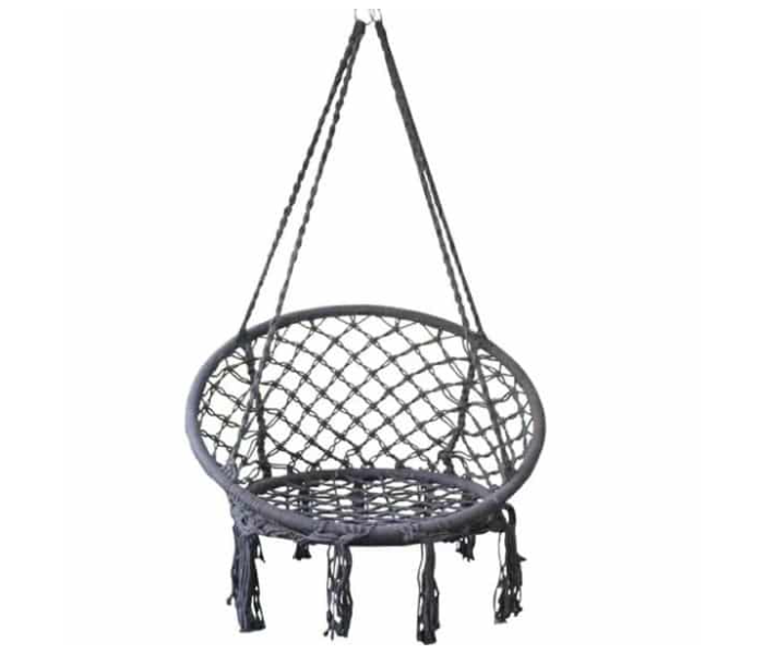 379-1 Beautiful Hammock Chair Swing with Cotton Rope - Black - Zoom Image 1