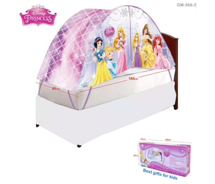 366-2 Princess Cartoon Printed Tents for Children Beds - Pink - Zoom Image