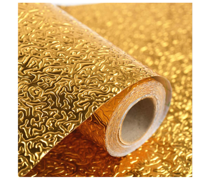 Decorative 5 Meter Kitchen Oilproof Sticker Roll - Gold - Zoom Image 2