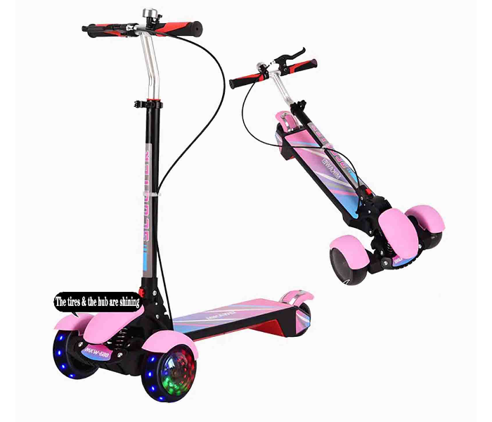 303 Awesome 3 Wheel Scooter for Kids - Pink - Zoom Image