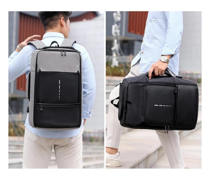 Quvlen Multiuse Bagpacks fro Men - Black and Grey - Zoom Image 5