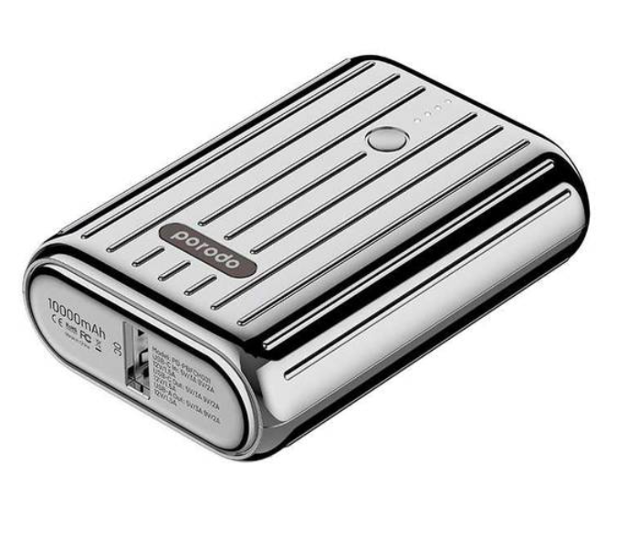 Porodo PD-PBFCH001-SL 10000mAh 18Watts Power Bank - Silver - Zoom Image 3