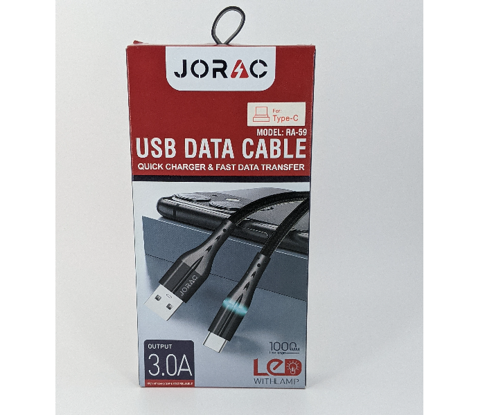 Jorac RA-59 iPhone Fast and Quick USB Cable - Black - Zoom Image 1