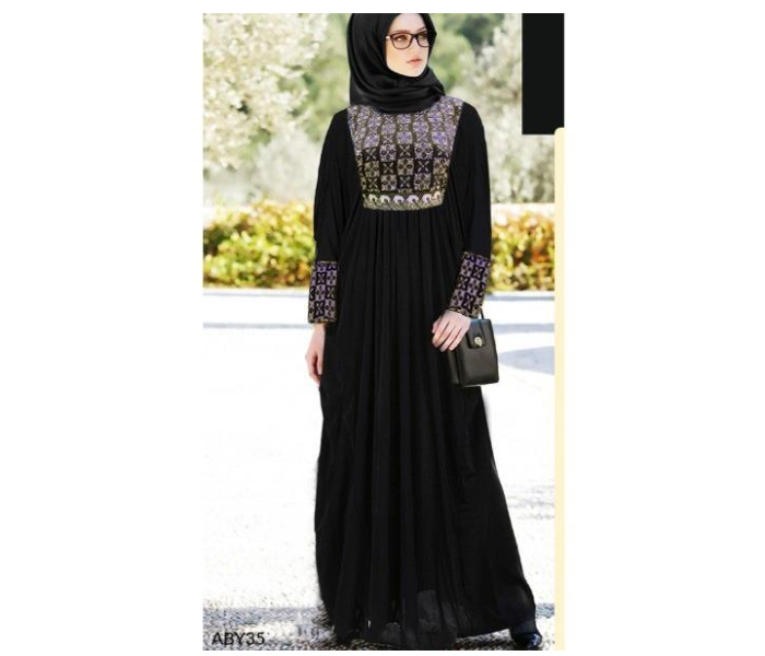 BY02 Casual and Fashionable 58 Sized Abaya for Women - Black - Zoom Image