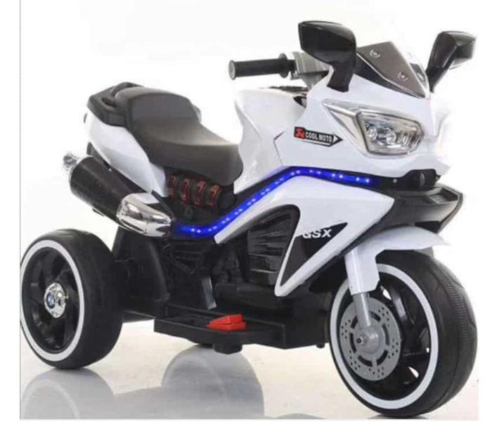 201 6V Electric Motorcycle for Children - Black and White - Zoom Image