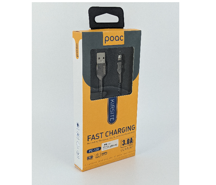 Poac PC-130 Kirsite HW C Fast Charging Cable - Black - Zoom Image 3