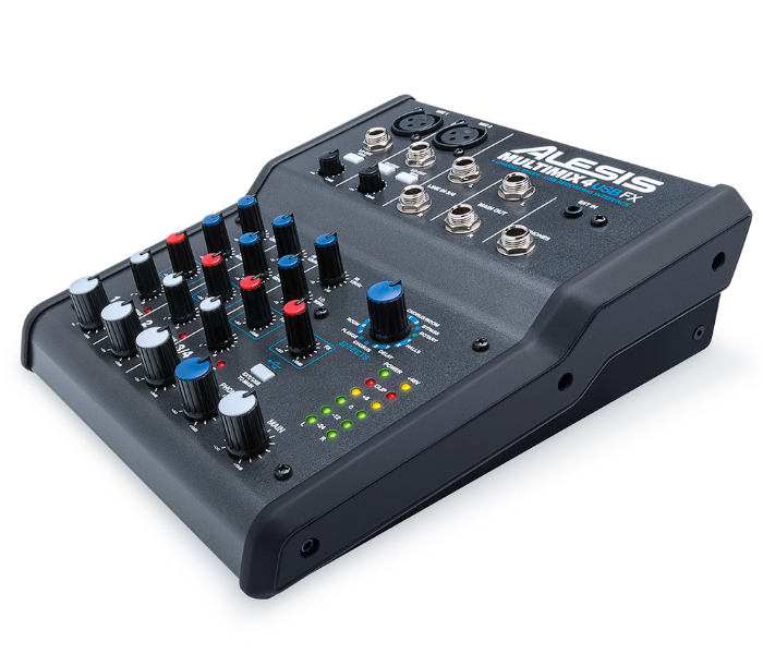 Alesis MultiMix 4 USB FX 4 Channel Compact Studio Mixer with Built In Effects and USB Audio Interface for Home Studio Recording - Black - Zoom Image 1