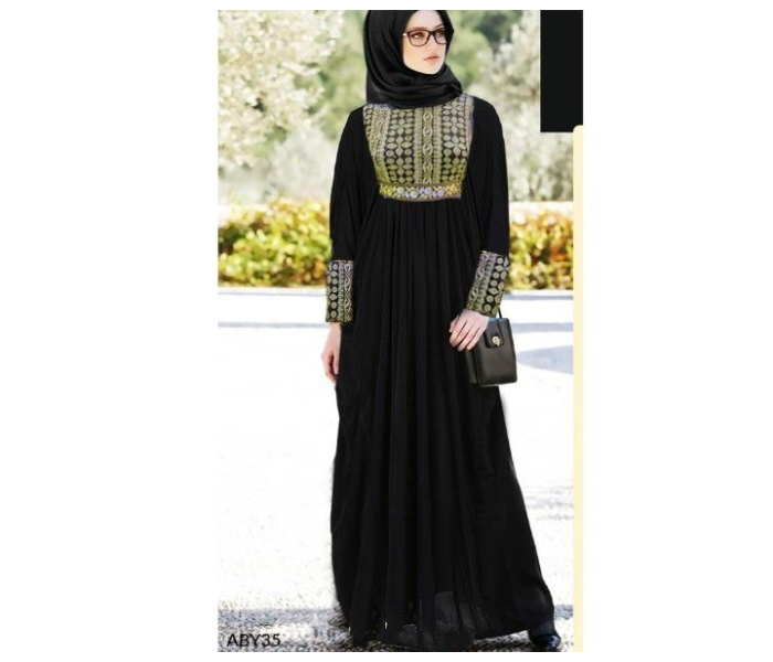 BY03 Casual and Fashionable 58 Sized Abaya for Women - Black - Zoom Image