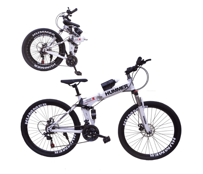 Hummer 26 Inch Better Folding Wire Bicycle - White - Zoom Image