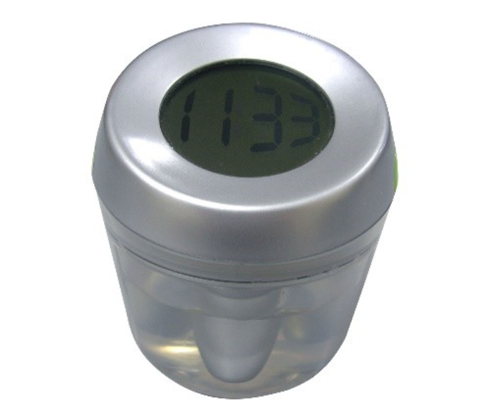 VS070 Water Powered Digital Clock - Silver - Zoom Image