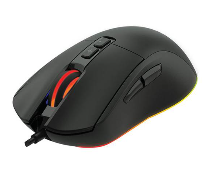 Porodo PDX310-BK RGB Wired Gaming Mouse - Black - Zoom Image 1