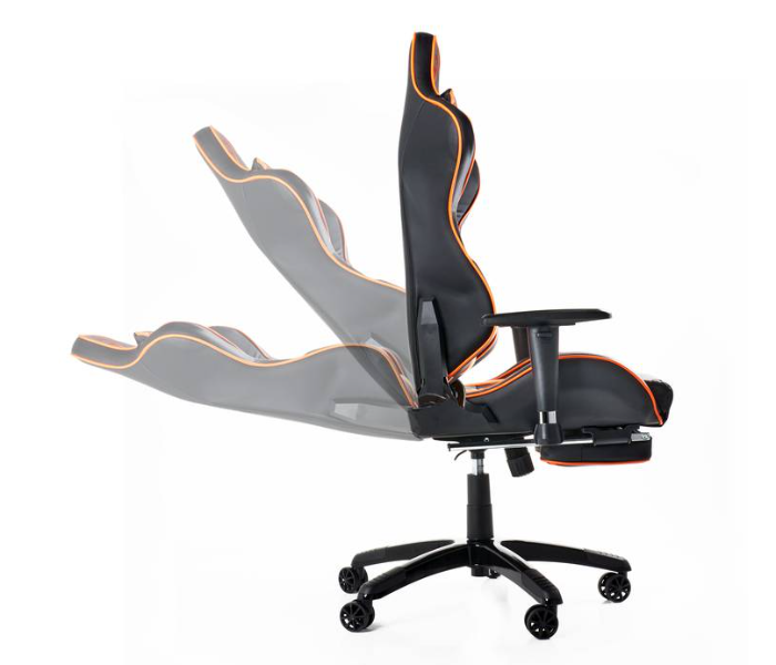 Porodo PDX514 PU Leather Gaming Chair - Black and Orange - Zoom Image 2