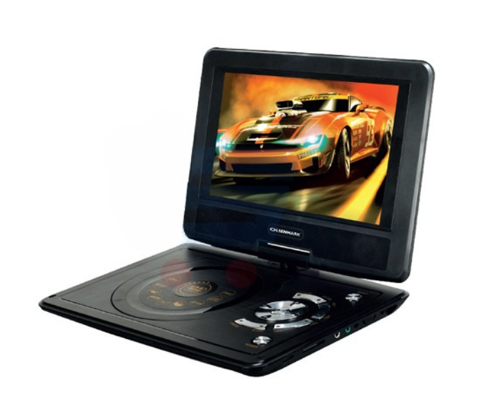 Olsenmark OMDVD1044 9 Inch LCD DVD Player - Black - Zoom Image