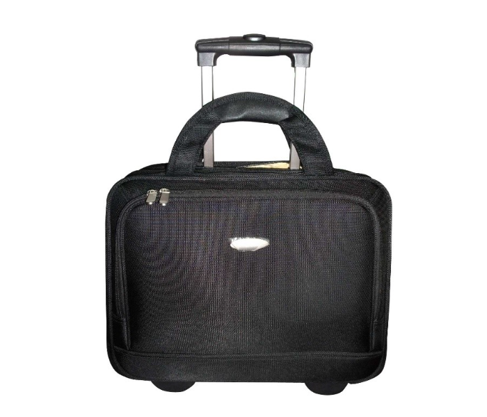 VS066 Polyester 2 Wheel Trolley Bag - Black - Zoom Image 1