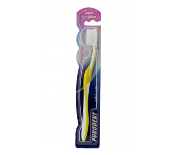 Purodent 63739 Super Sensitive Tooth Brush - White and Yellow - Zoom Image