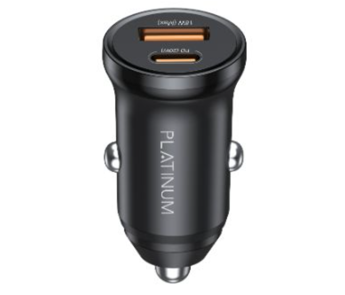 Platinum P-CLAPDMINBK 20Watts Mini Car Charger PD and QC - Black - Zoom Image 2