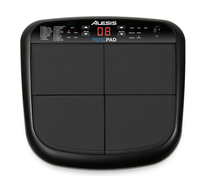 Alesis PercPad Compact Four-Pad Percussion Instrument - Black - Zoom Image 2