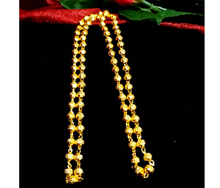 Strabella NC1-28 26 Inch Gold Plated Daily Wear Necklace for Women - Gold - Zoom Image