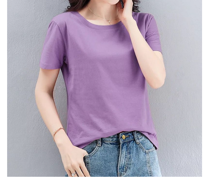 Single Piece Womens Casual Top Round Neck T-Shirt - Zoom Image 1